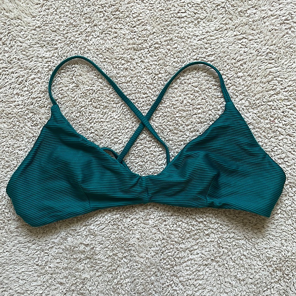 RVCA SOLID CROSS BACK BIKINI TOP. Worn once!